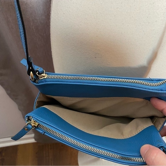 Nanette Lepore Massena Triple Compartment Blue Crossbody - Picture 7 of 7